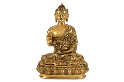 Lot 187 - A contemporary Tibetan bronze medicine Buddha...