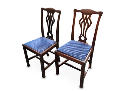 Lot 468 - A set of six 20th century mahogany dining...
