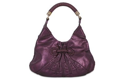 Lot 106 - Salvatore Ferragamo Metallic Purple Shoulder...
