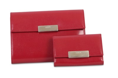 Lot 20 - Prada Raspberry Leather Wallet and Key Holder...