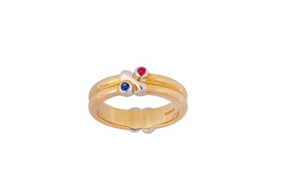 Lot 225 - A ruby and sapphire ring, by Tiffany & Co....