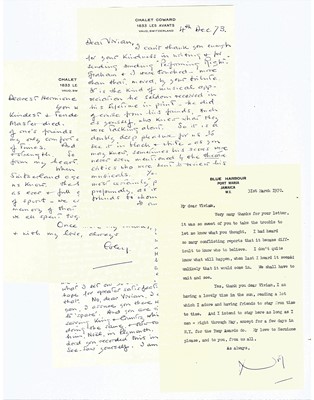 Lot 79 - Coward (Noel) & Cole Lesley Typed letter...