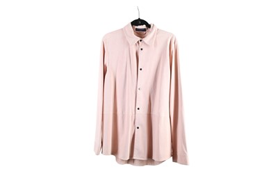 Lot 32 - Burberry Men's Pale Pink Suede Shirt, long...