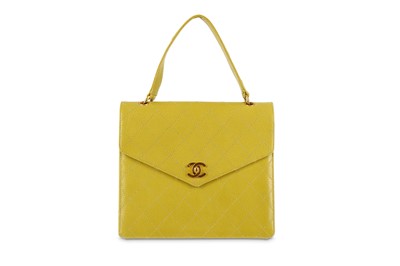 Lot 346 - Chanel Olive Green Envelope Top Handle Bag, c....