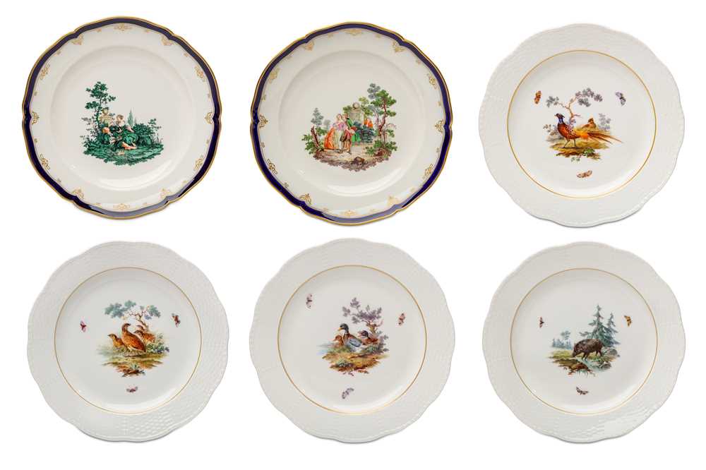 Lot 29 - SIX BERLIN (KPM) PORCELAIN CABINET PLATES,...