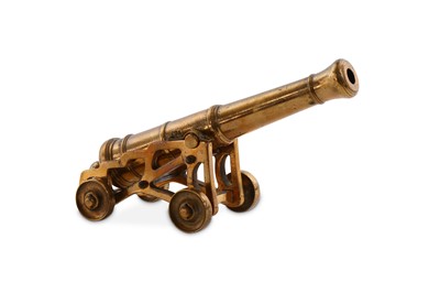 Lot 216 - A 19th century bronze miniature signal cannon,...