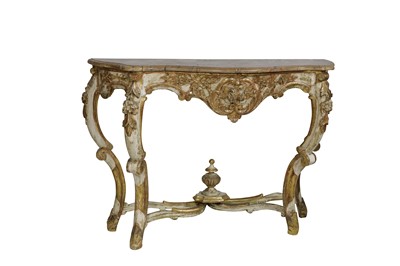 Lot 446 - A 19th Century French carved gilt wood console...