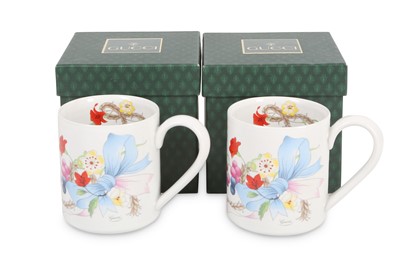 Lot 153 - Two Vintage Gucci China Mugs, floral and...