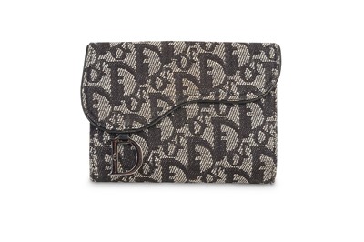 Lot 1 - Christian Dior Blue Monogram Canvas Saddle...