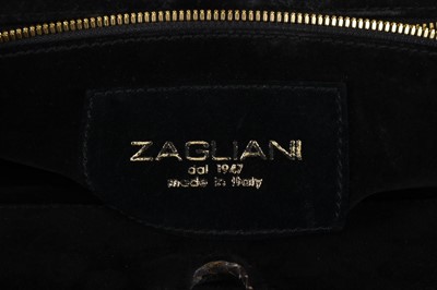 Lot 40 - Zagliani Silver Glitter Puffy Python Tote,...