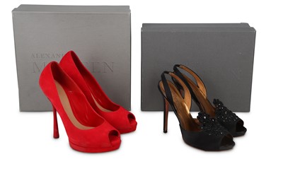 Lot 97 - Two Pairs of Alexander McQueen Heels, the...