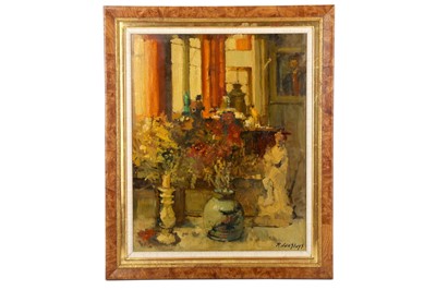 Lot 295 - REMI VAN SLUYS (1907-1993) Still life of...