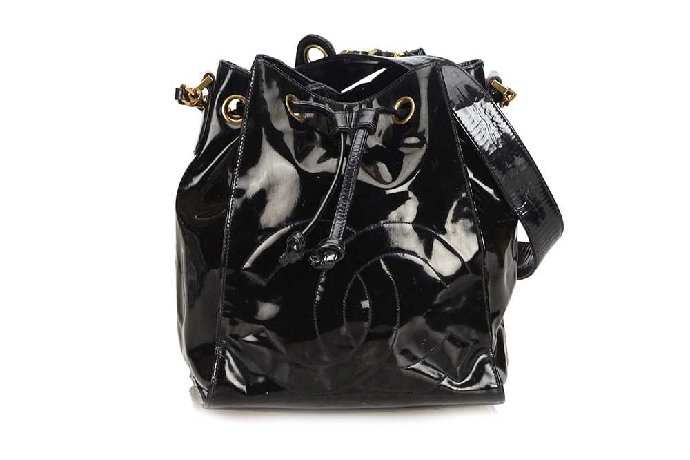 Lot 121 - Chanel Patent Leather Drawstring Bucket Bag,