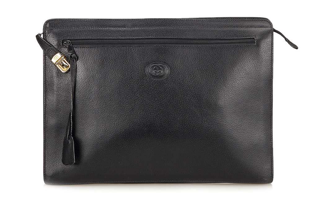 Lot 133 - Gucci Folio Document Holder, black grained...