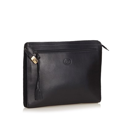 Lot 133 - Gucci Folio Document Holder, black grained...