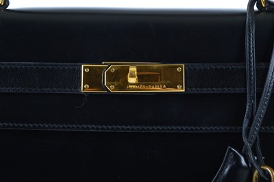 Lot 129 - Hermès Black Kelly Sellier 32, c. 1989, Box...