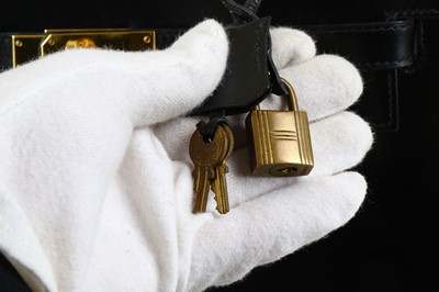 Lot 129 - Hermès Black Kelly Sellier 32, c. 1989, Box...