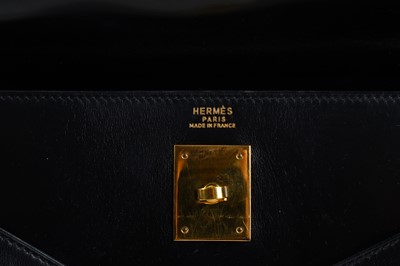 Lot 129 - Hermès Black Kelly Sellier 32, c. 1989, Box...