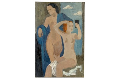 Lot 96 - WILLIAM S TAYLOR (1920-2010) Two Nudes Oil on...