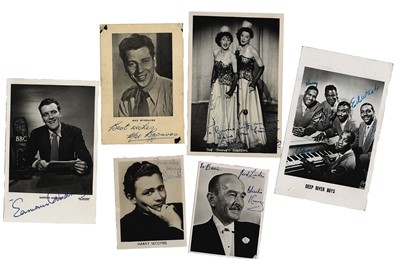 Lot 54 - Autograph Collection.- Entertainers A group of...