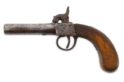 Lot 221 - A percussion lock pocket or overcoat pistol,...