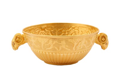 Lot 6 - A gem set gold bowl in the ancient style,...