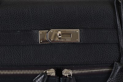 Lot 36 - Hermès Black Clemence and Toile Lakis Kelly 40,...