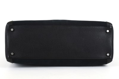 Lot 36 - Hermès Black Clemence and Toile Lakis Kelly 40,...