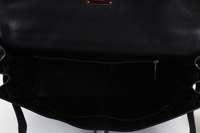 Lot 36 - Hermès Black Clemence and Toile Lakis Kelly 40,...