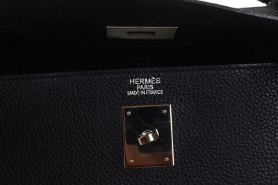 Lot 36 - Hermès Black Clemence and Toile Lakis Kelly 40,...