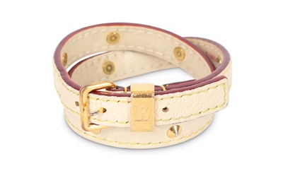 Lot 194 - Louis Vuitton Studded Leather Bracelet, c....