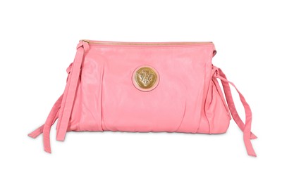 Lot 198 - Gucci Pink Leather Pochette, with gilt plaque...