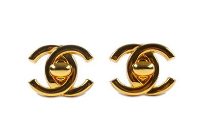 Lot 76 - Chanel CC Turnlock Clip-On Earrings, c. 1996,...