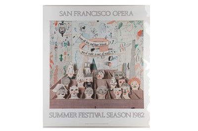 Lot 335 - A David Hockney exhibition poster 'San...
