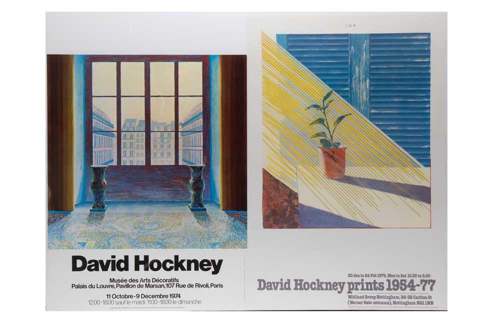 Lot 338 - Two David Hockney exhibition posters 'Musee...