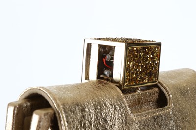 Lot 56 - Anya Hindmarch Gold Leather Clutch, c. 2012,...