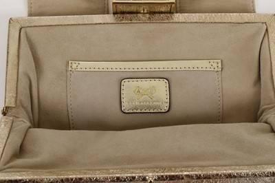 Lot 56 - Anya Hindmarch Gold Leather Clutch, c. 2012,...