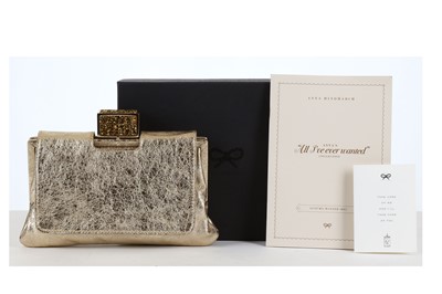 Lot 56 - Anya Hindmarch Gold Leather Clutch, c. 2012,...