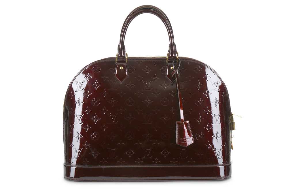Louis Vuitton Alma Vernis Monogram Black Patent Leather Bag -  UK