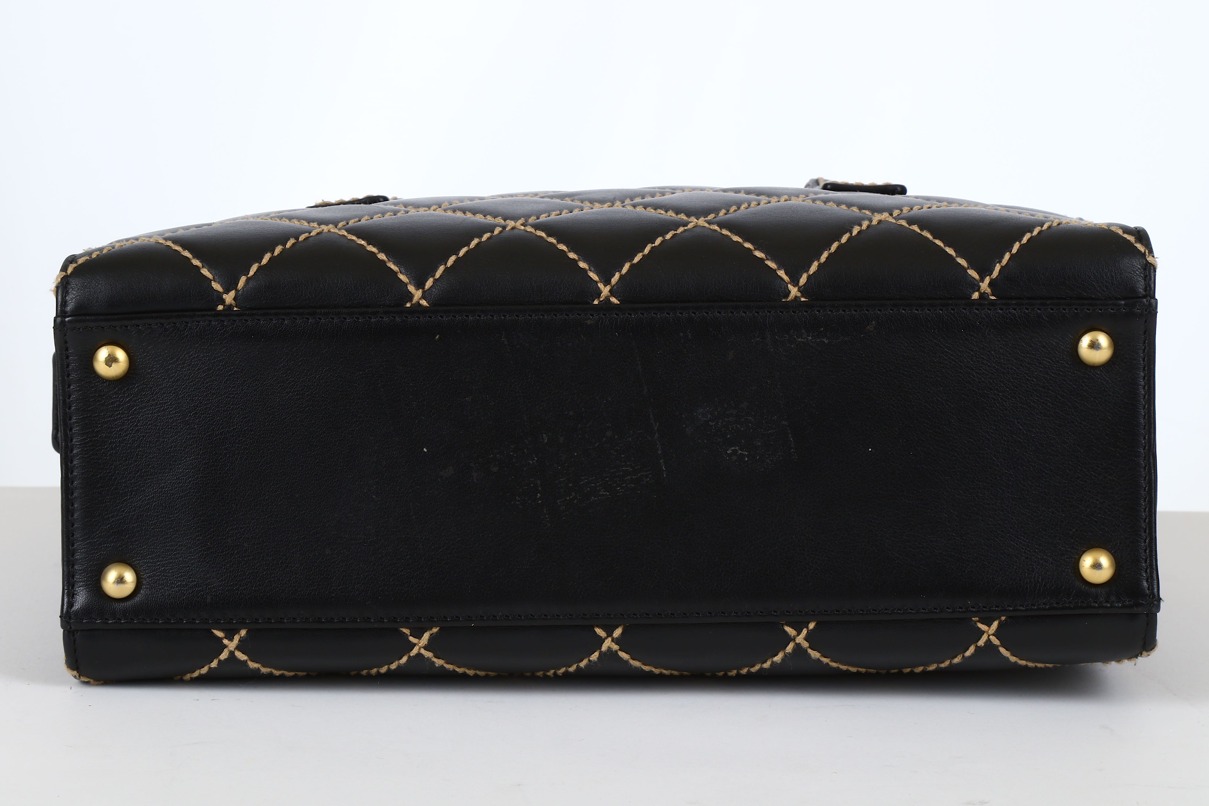 Sold at Auction: AUTHENTIC CHANEL WILD STITCH QUILTED PURSE