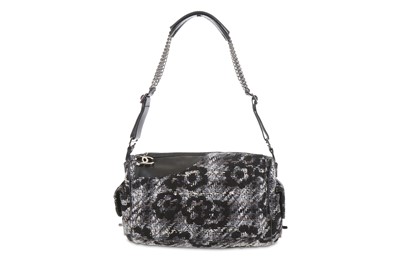 Lot 155 - Chanel Camellia Tweed Shoulder Bag, c. 2005-06,...