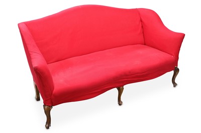 Lot 467 - A 19th century hump back three seater sofa,...