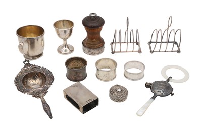 Lot 72 - A mixed group of sterling silver items,...