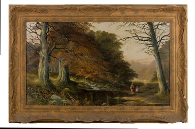 Lot 320 - A. R. LEE (19/20TH CENTURY) Figures on a...