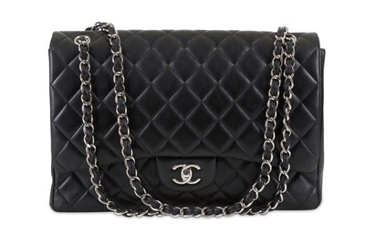 Lot 34 - Chanel Black Jumbo Single Flap Bag, c. 2010-11,...