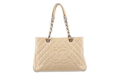 Lot 191 - Chanel Beige Grand Shopping Tote (GST), c....