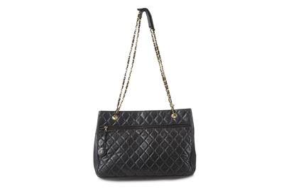 Lot 123 - Chanel Black Shoulder Bag, 1980s, quilted...