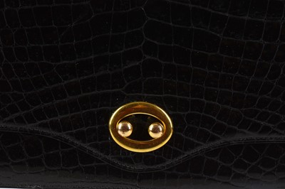 Lot 85 - Hermès Black Crocodile Sac Boutonnière, early...