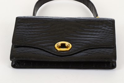 Lot 85 - Hermès Black Crocodile Sac Boutonnière, early...