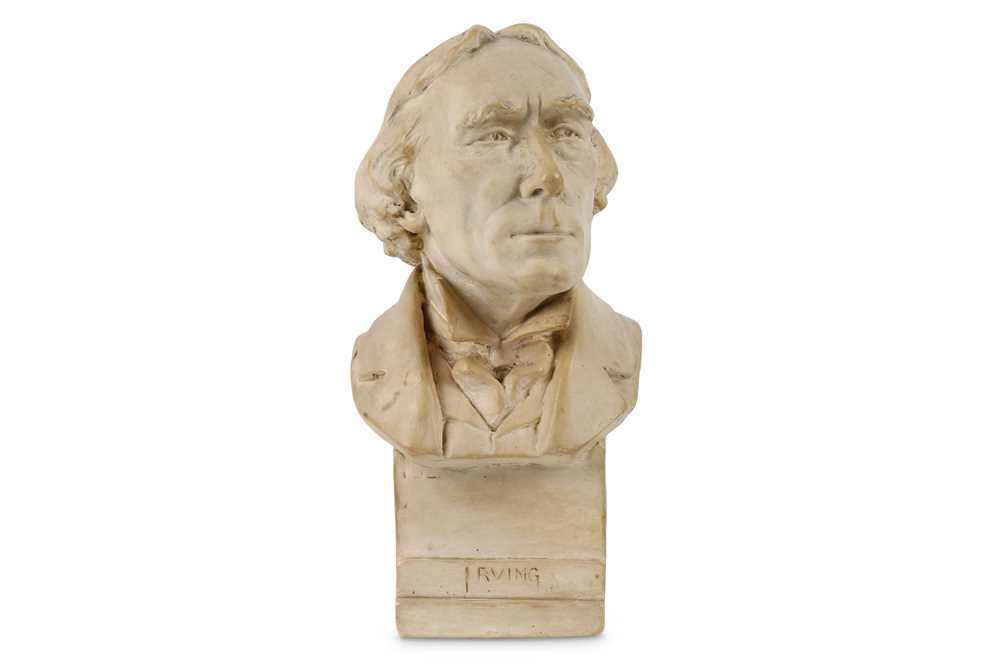 Lot 109 - Lindner (Doris) Plaster bust of Henry Irving, '...